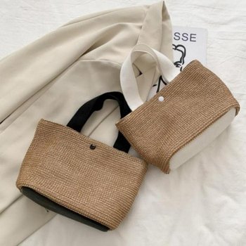 라탄 미니 심플 데일리 토트백 가방 스몰 바캉스 (48oGJ)