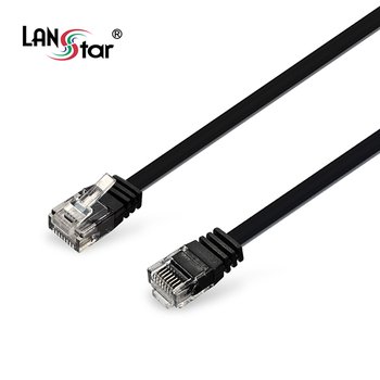 랜스타 LS-F6-UTPD-20M FLAT 랜케이블 블랙 (20M/CAT.6/UTP)