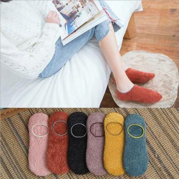 트래블프렌즈 [트래블] 겨울용 파스텔 칼러풀 벨벳 발목양말 반양말 페이크삭스 (S5051309)