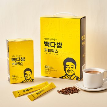 [백종원의 빽다방][백종원 빽다방] 빽다방 스틱커피 선물세트(3종 ...