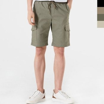 남자 여름패션 데일리 심플 포켓 밴딩 카고 반바지 (W8F2E20)