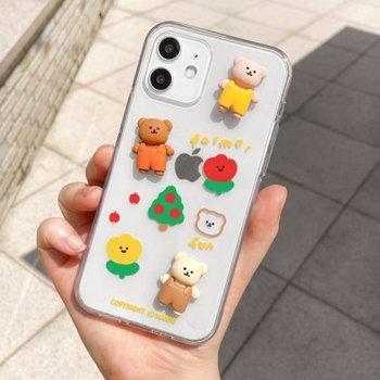 [파츠 젤리케이스 곰돌이농장]아이폰14 프로 맥스 갤럭시s22 a52s a3