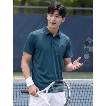 [26SS신상] 김영주골프 남성 프리즈쉴드 냉감 골프웨어 필드 썸머 반팔 카라 티셔츠(M7SS15)