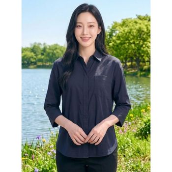네이비 히든 나염배색 셔츠 OHCMBL105_P385620884