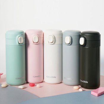 오슬로 뮤티드 파스텔 원터치 보온보냉병 350ml