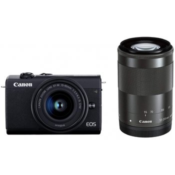 [해외] Canon 미러리스 일안 카메라 EOS M200 더블 줌 킷 블랙 EOSM200BK-WZK