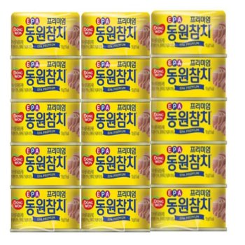 동원참치 EPA 프리미엄 참치캔 150g (15캔)