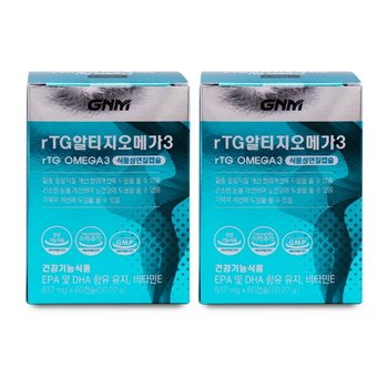 GNM자연의품격 rTG 알티지 오메가3 837mg x 60캡슐 X 2박스 I