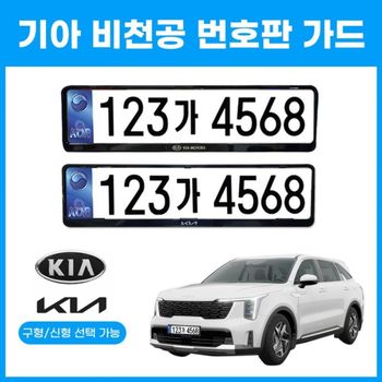 현대모비스 기아 비천공번호판 구형 신형 로고 번호판가드