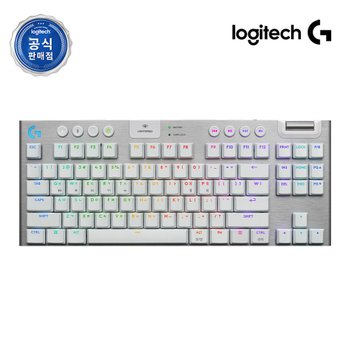 로지텍코리아 로지텍G G915 X LIGHTSPEED TKL 무선 게이밍 키보드 화이트 , 택타일 갈축 SSG