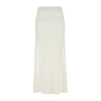 [해외배송] 가니 화이트 크로셰 하이웨이스트 맥시 스커트 K2546 135