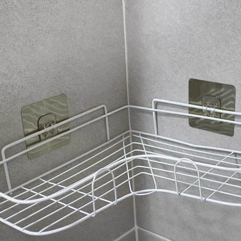 선반 DMOF2960 부착식 물빠짐 화이트 수납 욕실 코너 정리