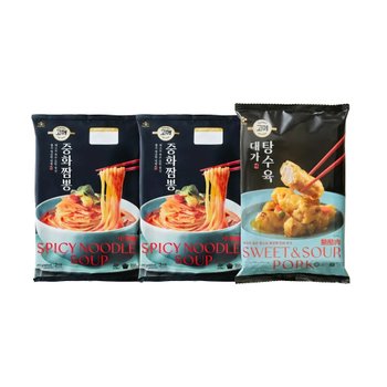 CJ제일제당 고메 중화짬뽕 652g x2개+탕수육 390g x1개