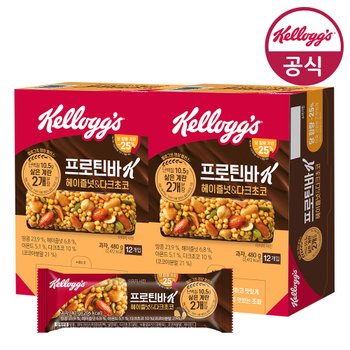 ㈜농심켈로그 켈로그 프로틴바 헤이즐넛 다크초코 40g x 24개