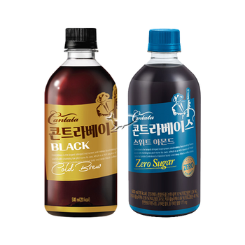 칸타타 콘트라베이스 500ml 블랙/ 12개+스위트아몬드/ 12개 총24개