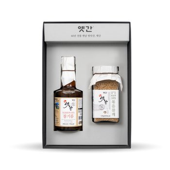 옛간국산4호 (국산참기름 250ml*1 국산볶음참깨140g*1 / 쇼핑백 동봉)
