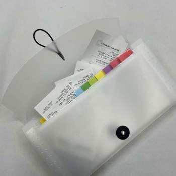 통장 JZ32PZ55 투명 영수증철 아코디언 파일철 B6