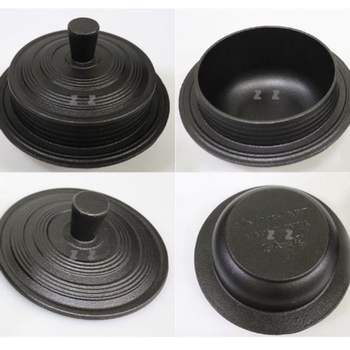 통주물 DW26SV73 가마솥 인덕션 18cm 무쇠 가마솥 무쇠 냄비 가마솥 1인돌솥