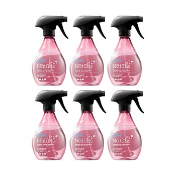 [해외] 페브리즈 내추리스 섬유탈취제 로즈앤제라늄 본품 370mL X6개