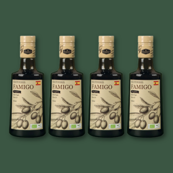 파미고 유기농 엑스트라 버진 피쿠알 올리브오일 500ml 4개