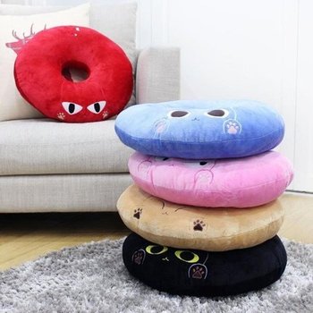 [HY75343J_55]헬로캣 슬리핑 도넛방석N