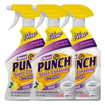 무궁화 스피드 펀치 락스와세제 레몬향 800ml X 3개