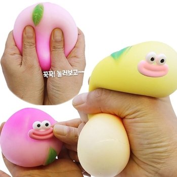 촉감놀이 자광 말랑빵쑥이-복숭아1p 손가락놀이 빵떡말랑이