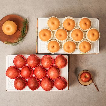 [9월7일 순차출고]나주배 5kg 9-10과+사과 3kg 10-12과 실속세트 과일선물세트[SSG상품권이벤트]