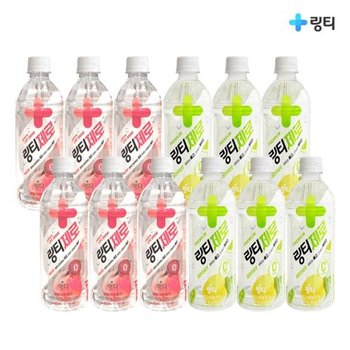 링티 제로 복숭아맛 6병 + 레몬라임맛 6병 비타민음료