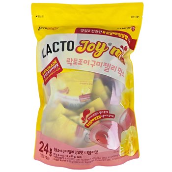 종근당건강 락토조이 구미젤리 믹스 600g(25g x 24봉) 복숭아맛 망고맛 유산균젤리 gx