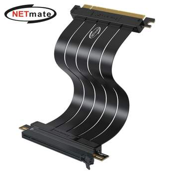 (Netmate) 119BIZ97 PCIe 4.0 그래픽카드 라이저 케이블(블랙) 20cm