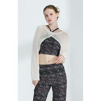 [신세계백화점][위뜨][24FW] 벨벳메쉬 튤립 커버업 긴팔티 HTWTL4K10T