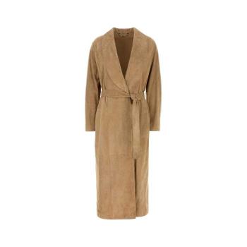 FENDI Camel suede coat FPS901AUON F1SA0 TP870883521
