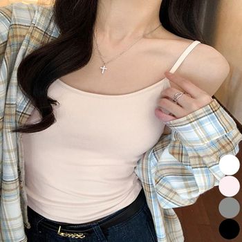 여자 ZARS4955 캡내장 베이직 이너 끈나시 슬리브리스 나시