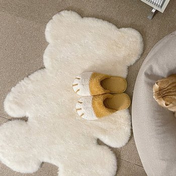 75cm 곰돌이 장모러그 카펫 카페트 인테리어 러그