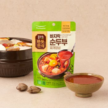 [풀무원]반듯한식 바지락순두부찌개양념 140g