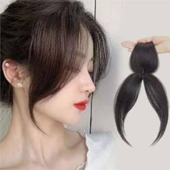 여성 부분 가발 헤어 피스 정수리 앞머리 데일리 짧은 탈모 볼륨 가