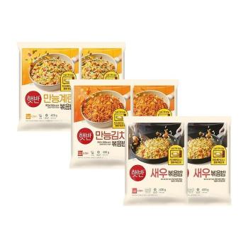 햇반 쿡반 볶음밥 계란 400g x2개+김치 400g x2개+새우 420g x2개 (총 12인분) (S50768117)