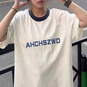 오버핏 여성 티셔츠 빈티지 반팔 티 호불호