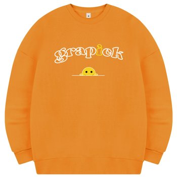 ㈜리오커머스 [당일발송/타임특가] 그라픽 스마일그라 오버핏 맨투맨 티셔츠 커플 긴팔 빅사이즈 남녀공용 PMA