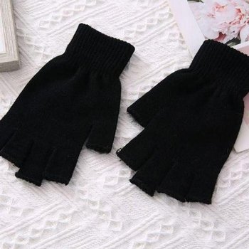 반장갑 겨울반 다용도 손시림 손가락장갑 손보온 니트 겨울 남녀 방한 부업 방지 털장갑