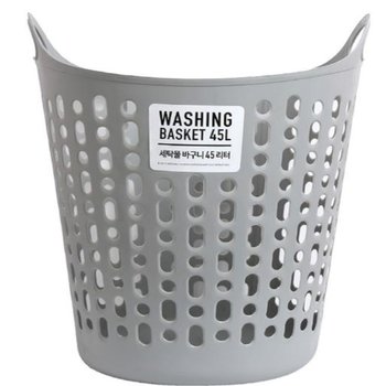 세탁물 바구니 45L 그레이 샤바스