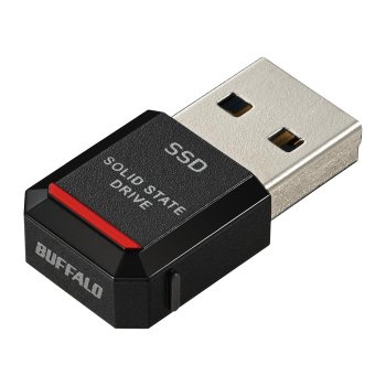 [해외] 버팔로 SSD 외장 500GB 초소형 휴대용 USB3.2 Gen2 블랙 SSD-PST500U3BA N