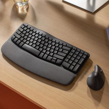 [해외] 로지텍 Wave Keys + Lift 무선 키보드 마우스 세트 웨이브 리프트 인체공학