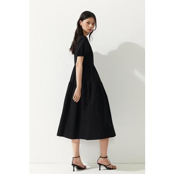 코튼 드레스 블랙 1287800001