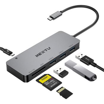 6in1멀티허브 C타입 USB3.1 카드슬롯 PD충전 휴대용 노트북허브