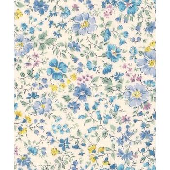 퀼트스타 수입원단 코튼 론 쁘띠가든 플럼_블루 (76144)