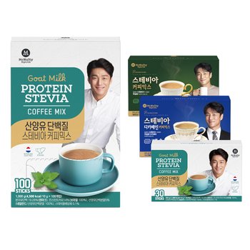 맥널티 산양유 단백질 스테비아 당제로 커피믹스 100개입+30개입 3종 택1 (총 130개입)