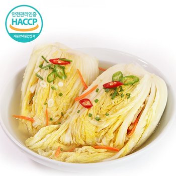 HACCP인증 김치장인 국내산 전라도 백김치 1kg