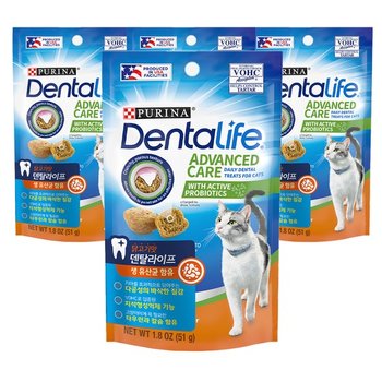 PURINA 덴탈라이프 치킨 캣 트릿 고양이간식 51g x 4개